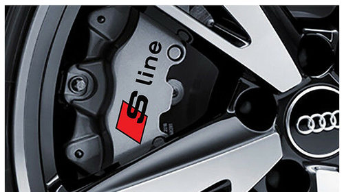 Set 4 Buc Sticker Etrier Audi S-Line Neg