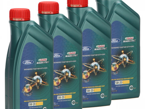 Set 4 Buc Ulei Motor Castrol Magnatec Ford 5W-20 E 1L 46077