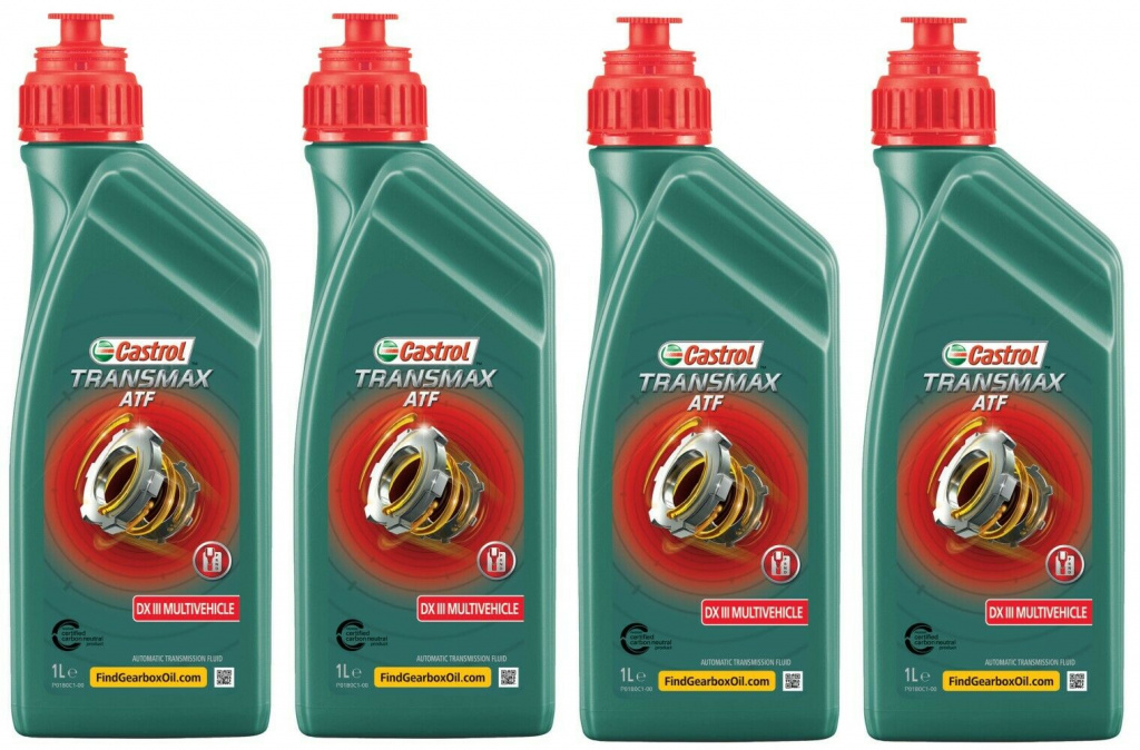 Set 4 Buc Ulei Transmisie Automata Castrol Transmax Atf Dx III Multivehicle 1L 15D675