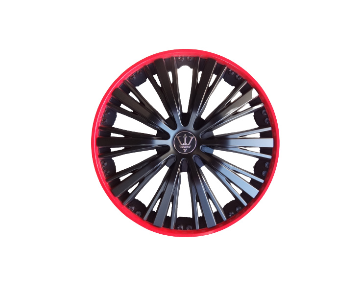 Set 4 capace roti model EVO Negru+rosu 16" Cod: WM4-1RD-16