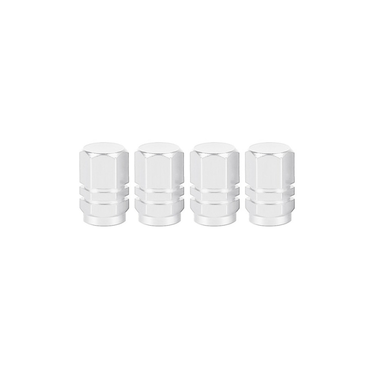 Set 4 capace valva din metal diverse culori Cod: R500 - Argintiu