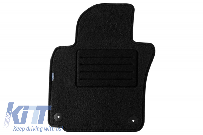 Set 4 covorase auto din mocheta, negru, 