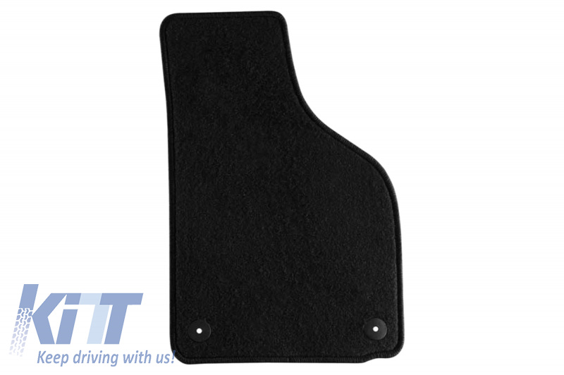 Set 4 covorase auto din mocheta, negru, 