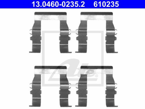 Set accesorii placute frana 13 0460-0235 2 ATE pentru Mitsubishi Montero Mitsubishi Pajero Mitsubishi Pajeroshogun Mitsubishi Shogun Mitsubishi Coltrodeo Mitsubishi L Mitsubishi Mighty Mitsubishi Triton Mitsubishi Strada Mitsubishi Challenger Mitsubishi