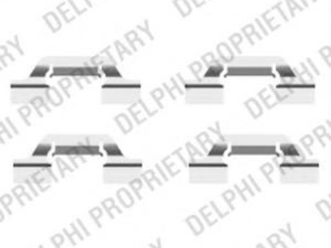 Set accesorii, placute frana AUDI A3 (8L1), SKODA OCTAVIA (1U2), VW GOLF Mk IV (1J1) - DELPHI LX0438