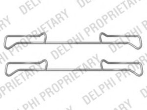 Set accesorii, placute frana AUDI A4 Allroad (8KH, B8) (2009 - 2020) DELPHI LX0436
