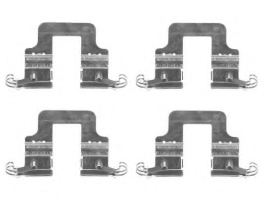 Set accesorii, placute frana AUDI A5 (8T3), AUDI A4 limuzina (8K2, B8), AUDI A4 Avant (8K5, B8) - HELLA PAGID 8DZ 355 204-851