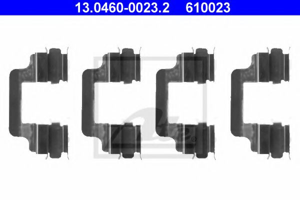 Set accesorii, placute frana AUDI A5 Sportback (8TA) (2009 - 2016) ATE 13.0460-0023.2 piesa NOUA