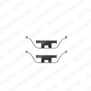 Set accesorii, placute frana BMW Seria 7 (E65, E66, E67) (2001 - 2009) DELPHI LX0295 piesa NOUA