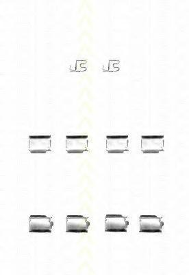 Set accesorii, placute frana CHRYSLER GRAND VOYAGER IV (RG, RS), JEEP WRANGLER Mk II (TJ), OPEL VITA C (F08, F68) - TRISCAN 8105 241600