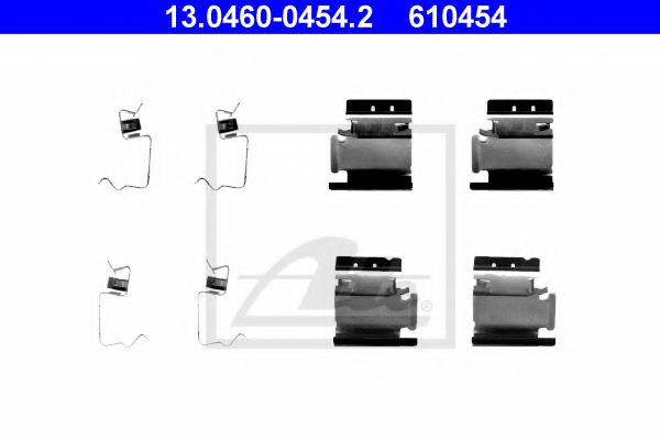 Set accesorii placute frana FIAT STILO Multi Wagon (192) (2003 - 2008) ATE 13.0460-0454.2