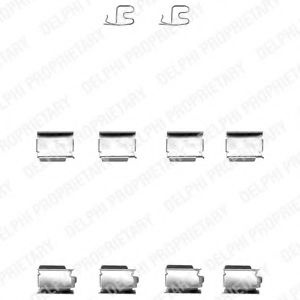 Set accesorii, placute frana JEEP WRANGLER III (JK) (2007 - 2016) DELPHI LX0343 piesa NOUA