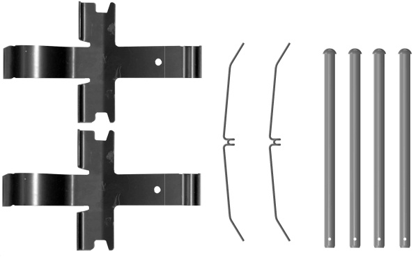 Set accesorii, placute frana Kit montare placute frana Fata TOYOTA LAND CRUISER 4.2D 09.01-06.06 TEXTAR 82552400