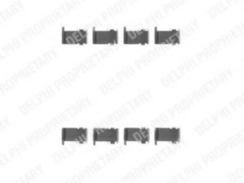 Set accesorii placute frana LX0226 DELPHI pentru Mitsubishi Colt Mitsubishi Lancer Mitsubishi Libero Mitsubishi Mirage