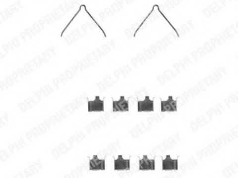 Set accesorii placute frana LX0229 DELPHI pentru Mazda Rx Mazda 6 Mazda 626 Mazda Capella Mazda 323 Mazda Etude Mazda Familia Mazda Premacy Nissan Primera Mazda Atenza