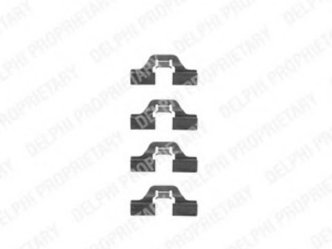 Set accesorii placute frana LX0307 DELPHI pentru Renault Megane Alfa romeo Gtv Alfa romeo 33 Alfa romeo 155 Renault Gran CitroEn C4 Audi 80 Audi 100 Audi 500 Audi 200