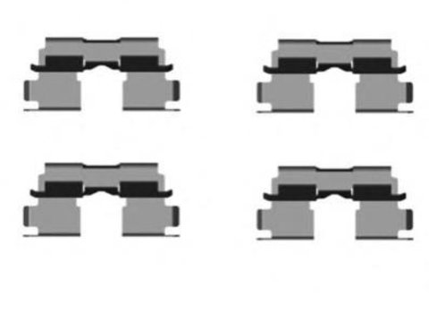 Set accesorii, placute frana MAZDA RX 8 (SE17), SUZUKI IGNIS II - HERTH+BUSS JAKOPARTS J3668007