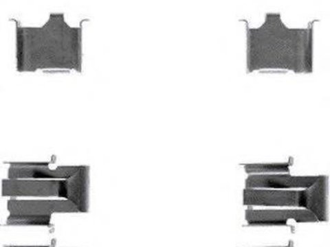 Set accesorii, placute frana MITSUBISHI LANCER Mk III (C1_A, C6_A), MITSUBISHI GALANT Mk III (E1_A), MITSUBISHI LANCER Mk III combi (C1_V, C3_V) - TEX