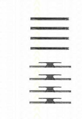 Set accesorii, placute frana OPEL KADETT D (31_-34_, 41_-44_), OPEL MONZA E (39_, 49_), OPEL REKORD E combi (61_, 66_, 67_) - TRISCAN 8105 241510