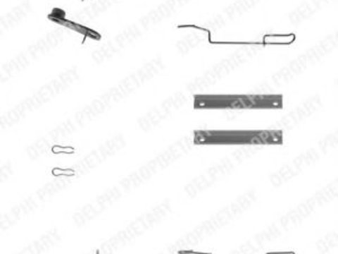 Set accesorii placute frana PEUGEOT 106   (1A, 1C) (1991 - 1996) DELPHI LX0168