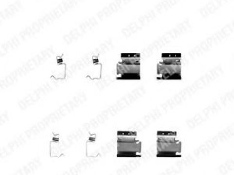 Set accesorii placute frana PEUGEOT 206 CC (2D) (2000 - 2016) DELPHI LX0313