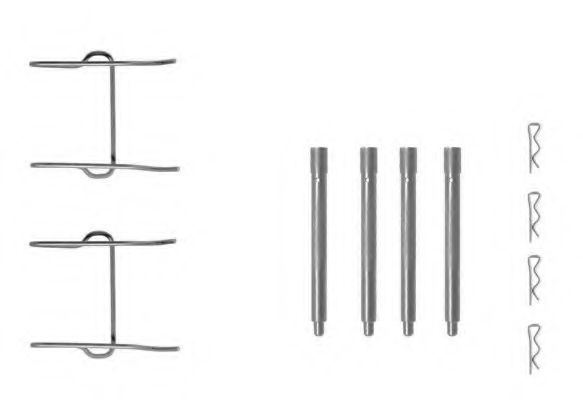 Set accesorii, placute frana PEUGEOT 607 (9D, 9U) 