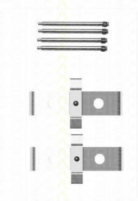 Set accesorii, placute frana PEUGEOT 607 limuzina (9D, 9U), VOLVO V70 Mk II (SW), VOLVO S60 I limuzina - TRISCAN 8105 101640