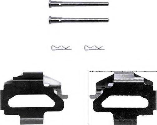 Set accesorii, placute frana PEUGEOT 806 (221), Citroen XANTIA (X1), FORD ESCORT Mk V (GAL) - HELLA PAGID 8DZ 355 202-381