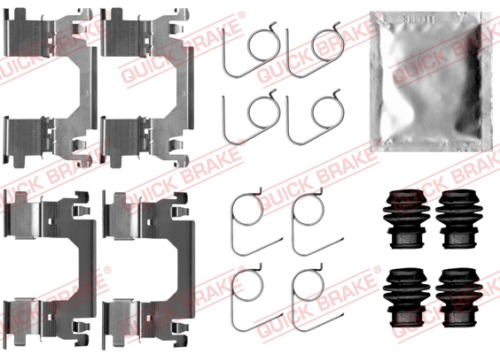 Set accesorii, placute frana punte fata (1090053 QBK) NISSAN,OPEL,RENAULT,VAUXHALL