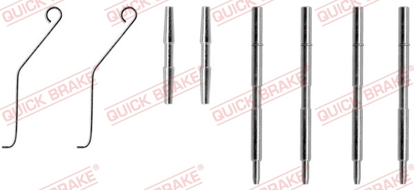 Set accesorii, placute frana punte fata (1091044 QBK) IVECO