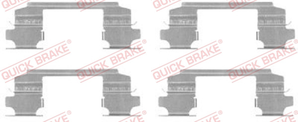 Set accesorii, placute frana punte fata (1091686 QBK) NISSAN