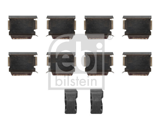 Set accesorii, placute frana punte fata (181898 FEBI BILSTEIN) CHRYSLER,DODGE,JEEP,OPEL,VAUXHALL