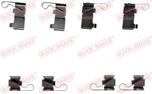 Set accesorii, placute frana puntea spate (1091699 QBK) LEXUS,TOYOTA