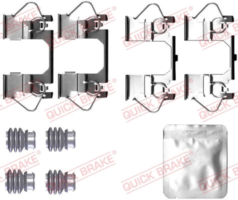 Set accesorii, placute frana QUICK BRAKE 109-0116 pentru VAUXHALL INSIGNIA Mk II (B) hatchback (Z18) 2017-2025