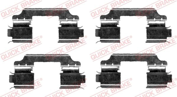 Set accesorii, placute frana QUICK BRAKE 109-1654