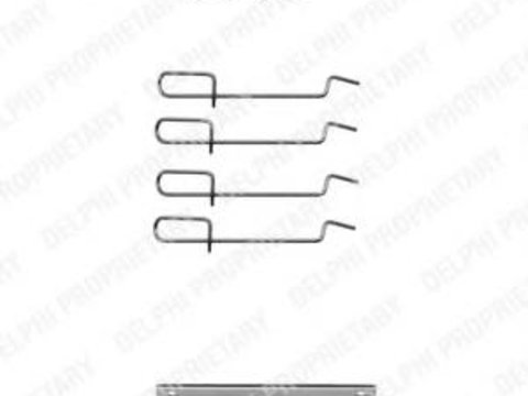 Set accesorii, placute frana RENAULT EXTRA caroserie (F40_, G40_), RENAULT CLIO (B/C57_, 5/357_), PEUGEOT 205 (741A/C) - DELPHI LX0113