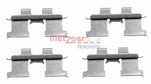 Set accesorii, placute frana SSANGYONG MUSSO (FJ), SSANGYONG KORANDO (KJ), SSANGYONG KORANDO Cabrio (KJ) - METZGER 109-1667