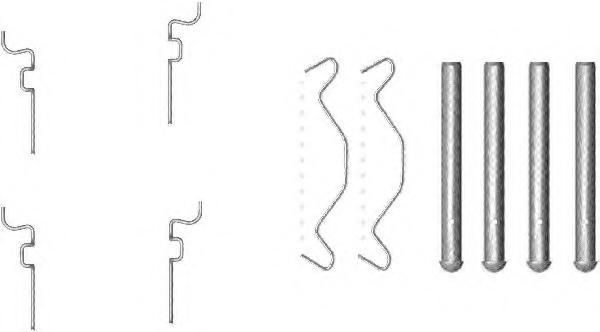 Set accesorii, placute frana TOYOTA VITZ (SCP1_, NLP1_, NCP1_), TOYOTA ECHO VERSO (_NLP2_, _NCP2_), TOYOTA CELICA (ZZT23_) - HELLA PAGID 8DZ 355 203-2