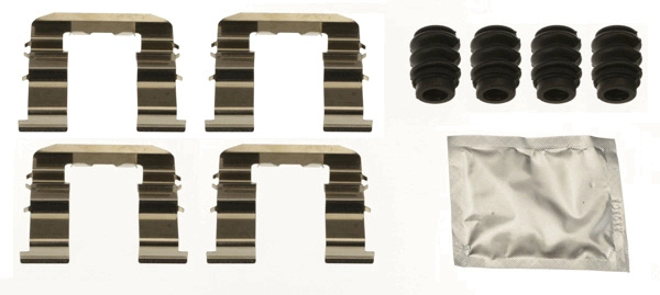 Set accesorii, placute frana TRW PFK714 la HYUNDAI i20 I (PB, PBT) 2008 2009 2010 2011 2012 2013 2014 2015