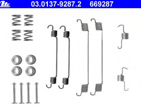 Set accesorii sabot de frana 03 0137-9287 2 ATE pentru Opel Agila CitroEn C1 Peugeot 107 Toyota Aygo Peugeot 108