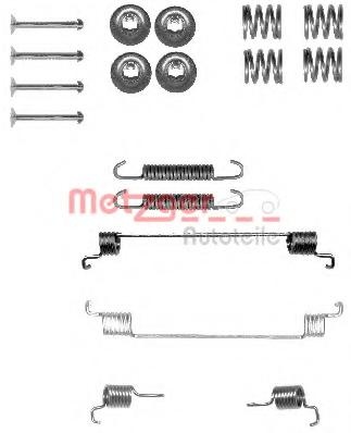 Set accesorii, sabot de frana FIAT PANDA (169), FIAT 500 (312), FIAT PANDA Van (169) - METZGER 105-0014