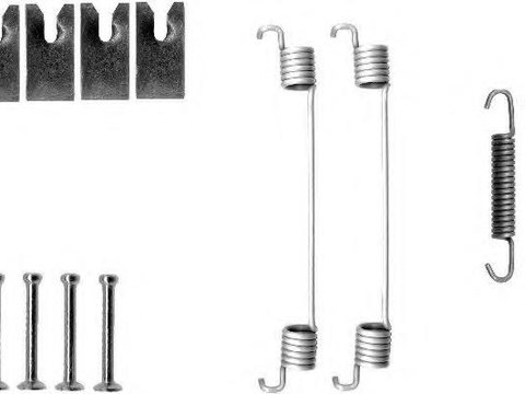 Set accesorii, sabot de frana NISSAN MARCH III (K12), RENAULT MODUS / GRAND MODUS (F/JP0_), NISSAN MICRA C+C (K12) - HELLA PAGID 8DZ 355 200-701