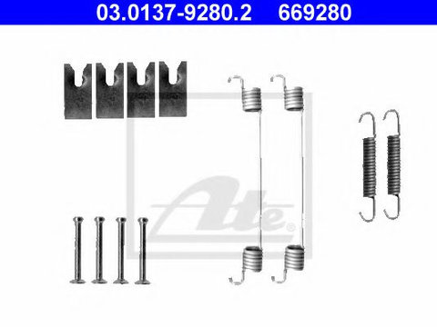 Set accesorii, sabot de frana NISSAN NOTE (E11) (2006 - 2020) ATE 03.0137-9280.2