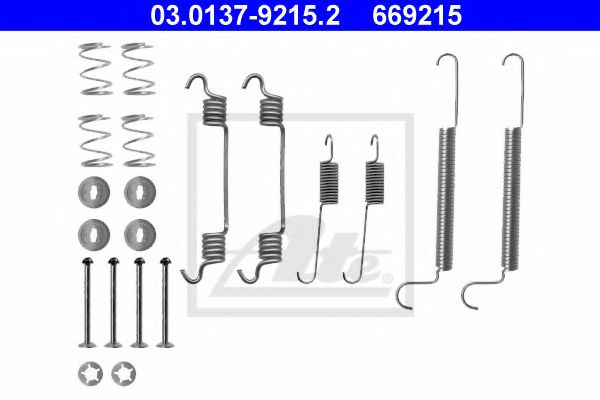 Set accesorii, sabot de frana OPEL COMBO Tour (2001 - 2016) ATE 03.0137-9215.2