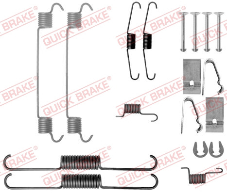 Set accesorii, sabot de frana puntea spate (1050038 QBK) SUBARU,SUZUKI