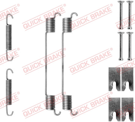 Set accesorii, sabot de frana puntea spate (1050814 QBK) Citroen,FIAT,FORD,LANCIA,PEUGEOT