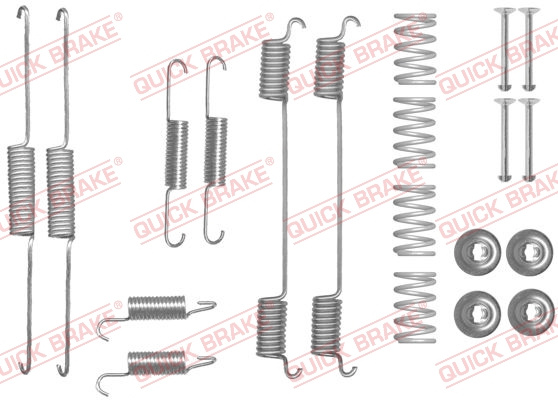 Set accesorii, sabot de frana puntea spate (1050861 QBK) CHRYSLER,DODGE