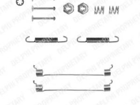 Set accesorii, sabot de frana RENAULT EXTRA caroserie (F40_, G40_), RENAULT CLIO (B/C57_, 5/357_), Citroen ZX (N2) - DELPHI LY1055