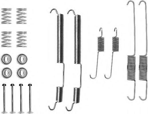 Set accesorii, sabot de frana RENAULT MASTER I Van (T__), RENAULT TRAFIC Van (TXX), RENAULT TRAFIC bus (TXW) - HELLA PAGID 8DZ 355 200-421