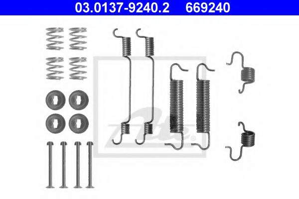 Set accesorii saboti de frana OPEL MOVANO platou / sasiu (U9, E9) (1998 - 2016) ATE 03.0137-9240.2